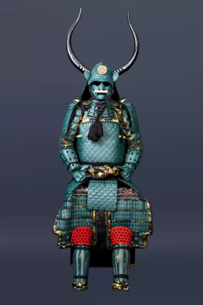 Grön Sanada Nobuyuki Samurai Armor Life Size Yoroi
