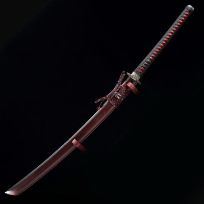 Naginata Samurajsvärd T10 Kolstål Äkta Hamon