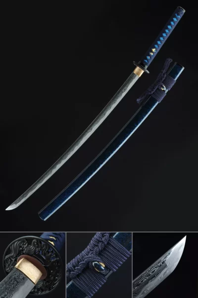 Handgjort autentiskt japanskt Katana-svärd i stål