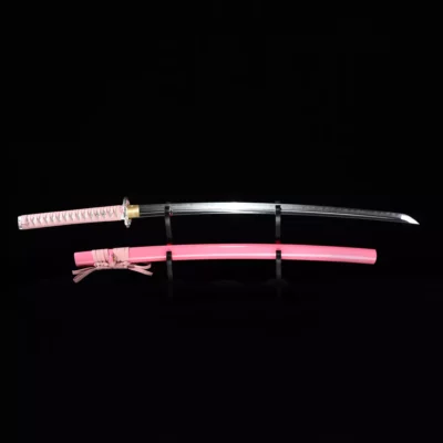 Rosa Katana med krokodilhandtag